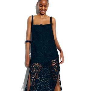 ZARA Macramè Knit Dress